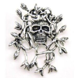 Medusa Skull Brooch